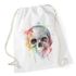 Totenkopf Turnbeutel Hipster Beutel Tasche Skull Neon Splatter Jutebeutel Autigapreview