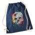 Totenkopf Turnbeutel Hipster Beutel Tasche Skull Neon Splatter Jutebeutel Autigapreview