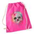 Totenkopf Turnbeutel Hipster Beutel Tasche Skull Neon Splatter Jutebeutel Autigapreview