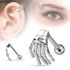 Tragus Ohr Piercing Skelett Hand Gothic Piercing Stecker Helix Cartilage Barbell Autiga®preview