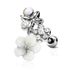Tragus Ohr Piercing Stecker Helix Cartilage Barbell Blume Blüte Autiga®preview