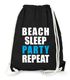 Turnbeutel Beach Sleep Party Repeat Party Beutel Tasche Moonworks®preview