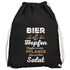 Turnbeutel Bier ist aus Hopfen, Hopfen ist eine Pflanze also ist Bier Salat Spruch-Beutel Moonworks®preview