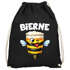 Turnbeutel Bier Wortspiel Biene Accessoires Fasching Karneval Gadgets Spruch lustig Faschingsartikel Tasche Gymbag Moonworks®preview