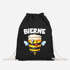 Turnbeutel Bier Wortspiel Biene Accessoires Fasching Karneval Gadgets Spruch lustig Faschingsartikel Tasche Gymbag Moonworks®preview