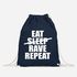 Turnbeutel Eat Sleep Rave Repeat Hipster Beutel Tasche Sportbeutel Gymsac Gymbag Moonworks®preview