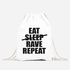 Turnbeutel Eat Sleep Rave Repeat Hipster Beutel Tasche Sportbeutel Gymsac Gymbag Moonworks®preview