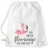 Turnbeutel Flamingo Ich bin ein Flamingo ich darf das Spruch Pusteblume Moonworks®preview