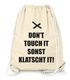 Turnbeutel Gym Bag - Don't touch it sonst klatscht it - Moonworks®preview