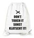 Turnbeutel Gym Bag - Don't touch it sonst klatscht it - Moonworks®preview