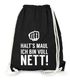 Turnbeutel Gym Bag Lustig Witzig Sprüche Hipster - Halts Maul ich bin voll Nett - Moonworks®preview