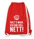 Turnbeutel Gym Bag Lustig Witzig Sprüche Hipster - Halts Maul ich bin voll Nett - Moonworks®preview