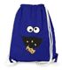 Turnbeutel Gym Bag Sack Witzig - Lustiges Cookie Fressendes Kekse Monster Gesicht Blau - Moonworks®preview