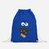 Turnbeutel Gym Bag Sack Witzig - Lustiges Cookie Fressendes Kekse Monster Gesicht Blau - Moonworks®preview