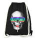 Turnbeutel Gym Bag - Skull Lolly Hippie Retro 70er Totenkopf - Moonworks®preview