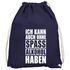 Turnbeutel Ich kann auch ohne Spass Alkohol haben Party festival feiern Gymsac Gymbag Moonworks®preview