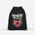 Turnbeutel - Konfetti im Herzen - Accessoires Fasching Karneval Gadgets Spruch lustig Faschingsartikel Tasche Gymbag Moonworks®preview