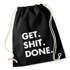 Turnbeutel mit Spruch - Get Sh*t Done - Sprüche Beutel Tasche Gymbag Moonworks®preview