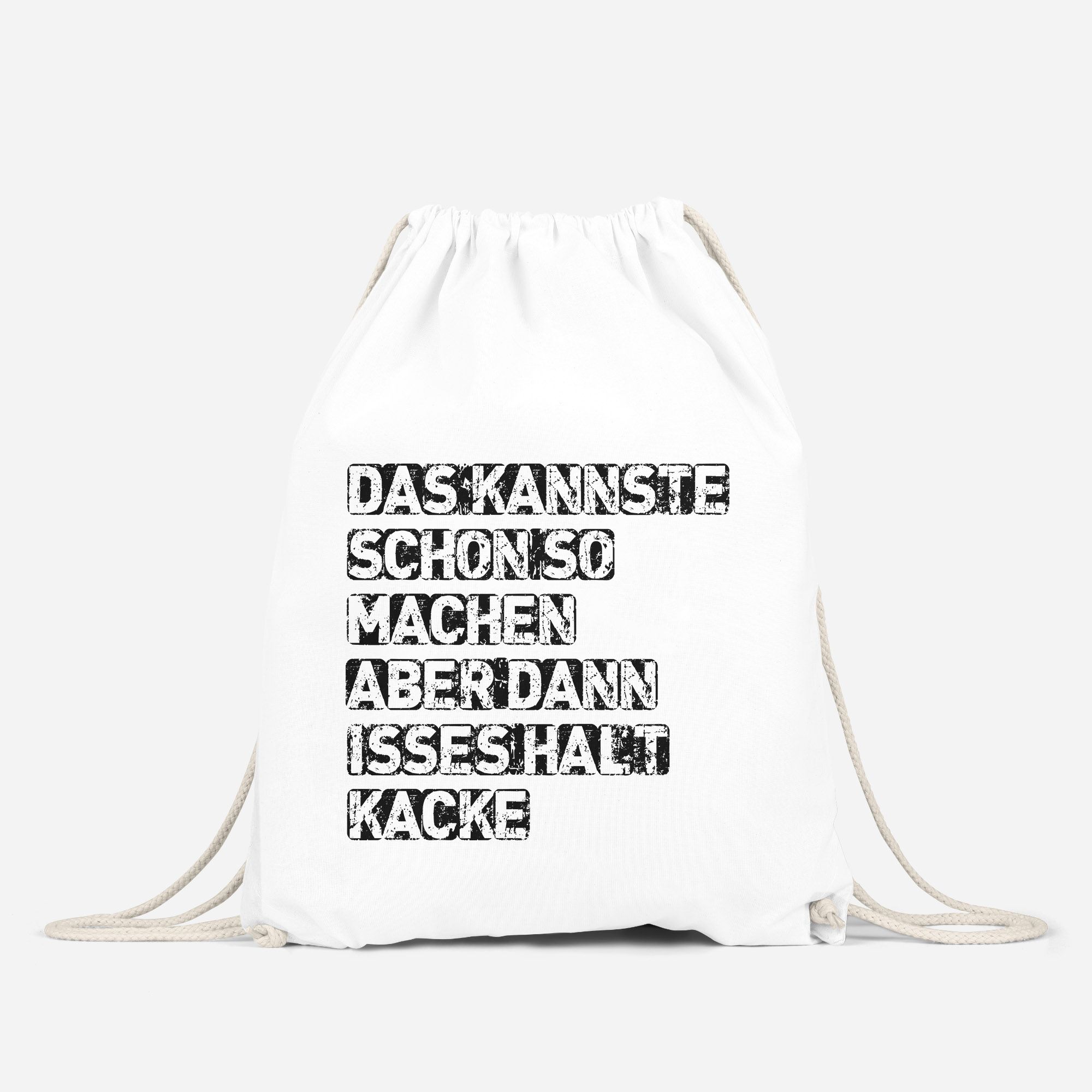 Turnbeutel mit Sprüchen "kannste so machen" Hipster Beutel Tasche