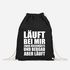 Turnbeutel mit Sprüchen "läuft bei mir" Hipster Beutel Tasche Jutebeutel Gymbagpreview