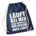 Turnbeutel mit Sprüchen "läuft bei mir" Hipster Beutel Tasche Jutebeutel Gymbagpreview