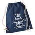 Turnbeutel Schiffchen Schiff Segelschiff Hipster Beutel Tasche Jutebeutel Gymsac Autiga®preview