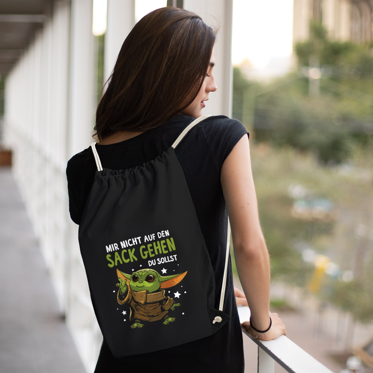 Mir nicht auf den Sack gehen du sollst Baby Yoda Grogu - Herren V-Neck – Viva la Bavaria