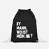 Turnbeutel Spruch lustig Ey Mann, wo ist mein Zelt? Stoffbeutel Gymbag Festival-Tasche Party-Tasche Moonworks®preview