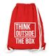 Turnbeutel Think Outside the Box Hipster Beutel Tasche Jutebeutel Gymsac Gymbag Moonworks®preview
