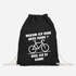 Turnbeutel Warum ich ohne Akku fahre E-Bike Fahhrad Radfahrer Gymbag Moonworks®preview