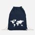 Turnbeutel, Weltkarte World Map, Beutel Tasche Sportbeutel Gymsac Moonworks®preview