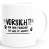 Vorsicht vor dem Frauchen der Hund ist harmlos! Kaffee-Tasse mit Spruch glänzend MoonWorks®preview
