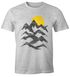 Wandern Herren T-Shirt Berge Sonnenaufgang Moonworks®preview