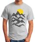 Wandern Herren T-Shirt Berge Sonnenaufgang Moonworks®preview