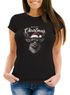 Weihnachtsshirt Damen Merry Christmas Rentier Elch T-Shirt Weihnachten Lustig Weihnachtsoutfit Frauen Moonworks®preview