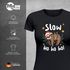 Weihnachtsshirt Damen Spruch T-Shirt Faultier Spruch Slow Ho Ho Weihnachtsoutfit Frauen Moonworks®preview