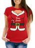 Weihnachtsshirt Damen Team Santa Claus Weihnachtsmann Spruch Weihnachten Lustig Weihnachtsoutfit Frauen Moonworks®preview
