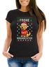 Weihnachtsshirt Damen Weihnachten Frohe Waunachten Wortspiel Spruch lustig Hund Ugly XMAS Outifit Frauen Moonworks®preview