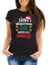 Weihnachtsshirt Damen Weihnachten Spruch Lustig Lieber Weihnachtsmann die waren alle unartig XMAS Weihnachtsoutfit Frauen Moonworks®preview