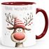 Weihnachtstasse Frohe Weihnachten Tierbilder Lustig Tasse [DesignVariant] Geschenkidee Adventskalender Nikolaus Keramiktasse SpecialMe®preview
