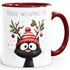 Weihnachtstasse Frohe Weihnachten Tierbilder Lustig Tasse [DesignVariant] Geschenkidee Adventskalender Nikolaus Keramiktasse SpecialMe®preview