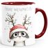 Weihnachtstasse Frohe Weihnachten Tierbilder Lustig Tasse [DesignVariant] Geschenkidee Adventskalender Nikolaus Keramiktasse SpecialMe®preview