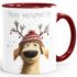 Weihnachtstasse Frohe Weihnachten Tierbilder Lustig Tasse [DesignVariant] Geschenkidee Adventskalender Nikolaus Keramiktasse SpecialMe®preview