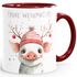 Weihnachtstasse Frohe Weihnachten Tierbilder Lustig Tasse [DesignVariant] Geschenkidee Adventskalender Nikolaus Keramiktasse SpecialMe®preview
