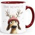 Weihnachtstasse Frohe Weihnachten Tierbilder Lustig Tasse [DesignVariant] Geschenkidee Adventskalender Nikolaus Keramiktasse SpecialMe®preview