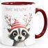 Weihnachtstasse Frohe Weihnachten Tierbilder Lustig Tasse [DesignVariant] Geschenkidee Adventskalender Nikolaus Keramiktasse SpecialMe®preview