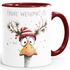 Weihnachtstasse Frohe Weihnachten Tierbilder Lustig Tasse [DesignVariant] Geschenkidee Adventskalender Nikolaus Keramiktasse SpecialMe®preview