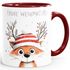 Weihnachtstasse Frohe Weihnachten Tierbilder Lustig Tasse [DesignVariant] Geschenkidee Adventskalender Nikolaus Keramiktasse SpecialMe®preview