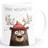 Weihnachtstasse Frohe Weihnachten Tierbilder Lustig Tasse [DesignVariant] Geschenkidee Adventskalender Nikolaus Keramiktasse SpecialMe®preview