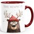 Weihnachtstasse Frohe Weihnachten Tierbilder Lustig Tasse [DesignVariant] Geschenkidee Adventskalender Nikolaus Keramiktasse SpecialMe®preview